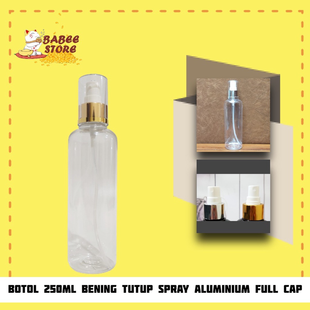 BABEE - ขวดพลาสติกสเปรย์ทอง 250ML / ขวด 250ML / ขวดรีฟิล