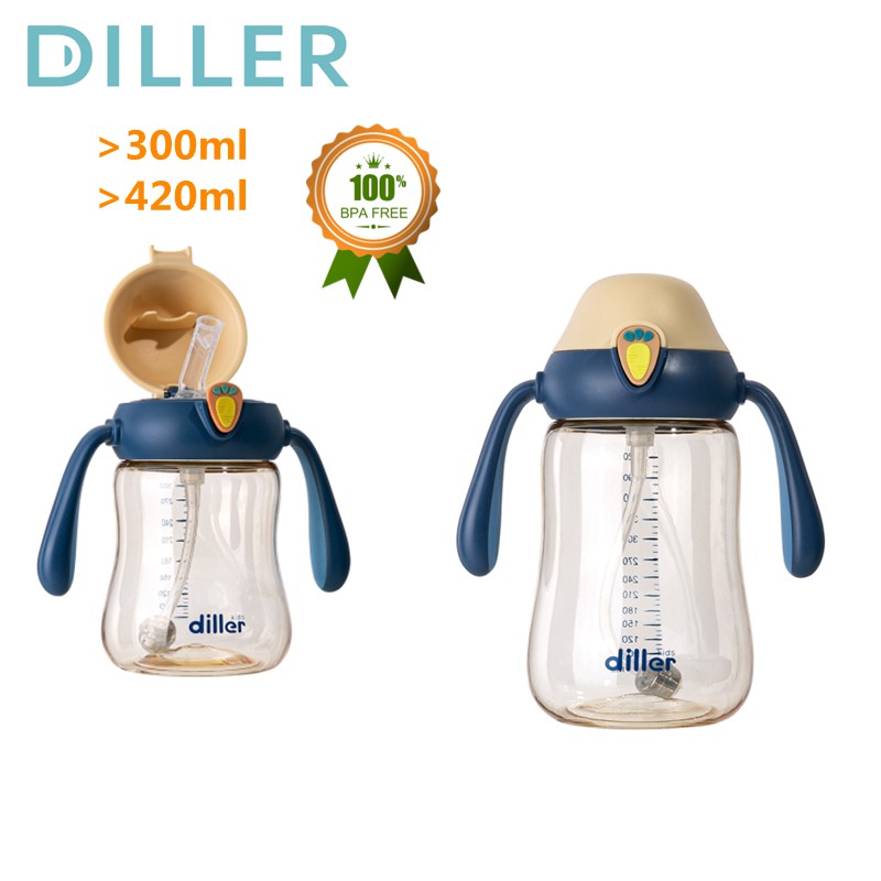 Diller 300ml/420ml ขวดนมสําหรับเด็กทารก Bpa - Free Ppsu 8858