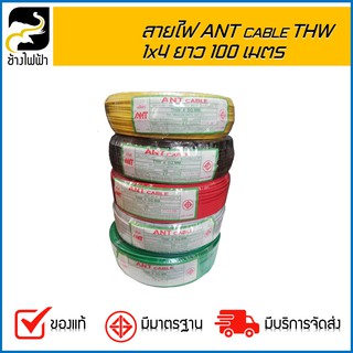 สายไฟ THW 1x4 ยี่ห้อ ANT ยาว 100 เมตร (1 คำสั่งซื้อต่อ 2 รายการ)