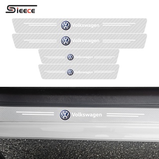 Sieece สติ๊กเกอร์คาร์บอนไฟเบอร์สําหรับ Volkswagen Beetle Scirocco Golf Polo 4 ชิ้น