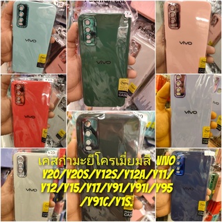 เคสกำมะยีโครเมี่ยมสี  Vivo Y20/Y20s/Y12S/Y12A/Y11/Y12/Y15/Y17/Y91/Y91i/Y95/Y91C/Y1S.Y50.Y30