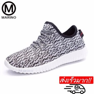 Marino รองเท้า รองเท้าผ้าใบผู้หญิง No.A005 - White Black