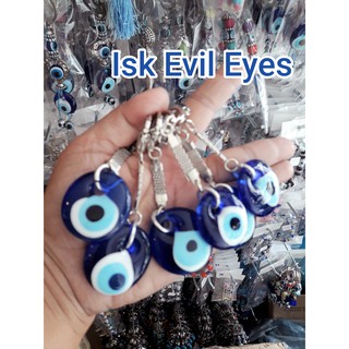 พวงกุญแจหรือแขวนกระเป๋าEvil Eyeตุรกี นำเข้าจากตุรกี Evil Eye ขนาด1 นิ้ว