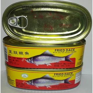 ปลากระป๋องเต้าซี่ 3กระป๋อง ตราFRIED DACE นน.184กรัมx3กป. EXP18.02.23