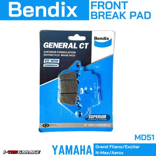 Bendix ผ้าเบรกหน้า MD51 GrandFilano/Grandfilano hybrid/Exciter N-Max/Aerox