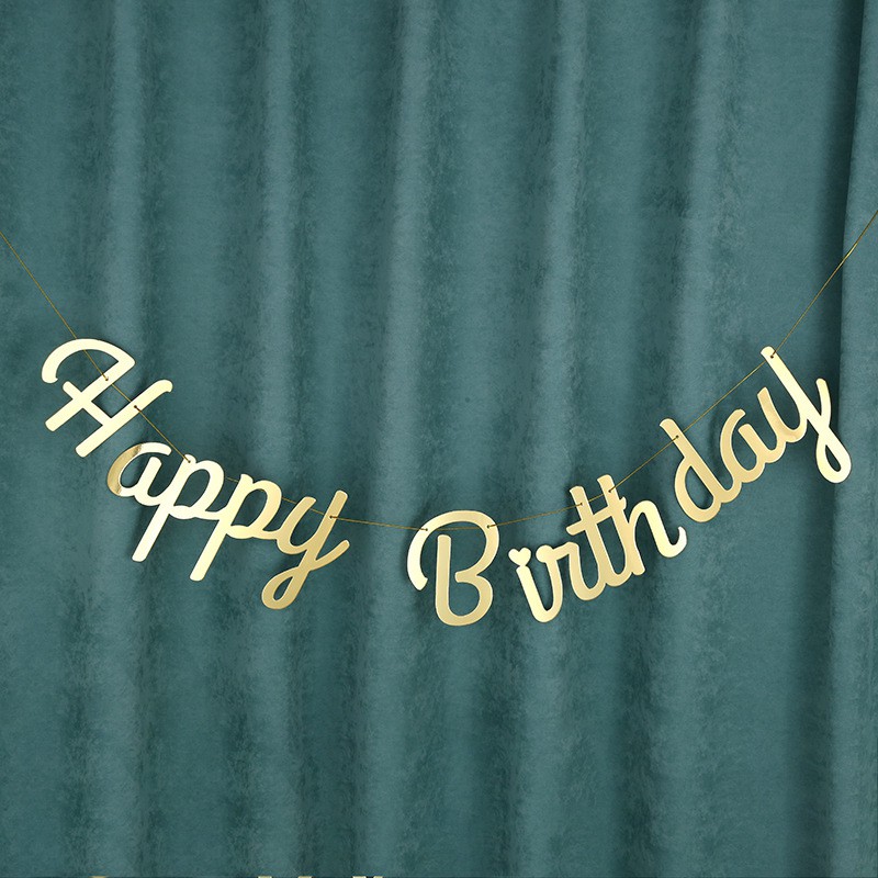 HL001 ป้ายอักษร HBD สีทอง [2] X3-3