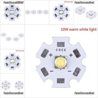 Familiesandhot CREE XML2 XM-L2 ไฟ LED พลังงานสูง 10W สีขาว / แดง / เหลือง / น้ําเงิน + 16/20 มม.