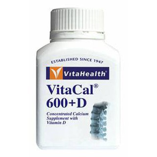 VitaCal 600+D แคลเซี่ยม +วิตามิน ดี บำรุงกระดูก เพิ่มความสูง (60เม็ด)