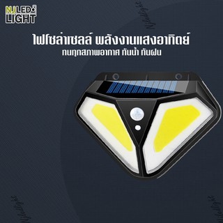 NJLED LIGHT LF-1728B ไฟติดผนัง ไฟโซล่าเซลล์ solar cell เซ็นเซอร์ พลังงานแสงอาทิตย์ COB (สว่างกว่าLED)