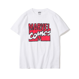 เสื้อยืดผ้าฝ้ายพิมพ์ลาย พร้อมส่ง Uniqlo X MARVEL เสื้อยืดแขนสั้น คอกลม พิมพ์ลาย The Avengers สําหรับผู้ชาย และผู้หญิง S-