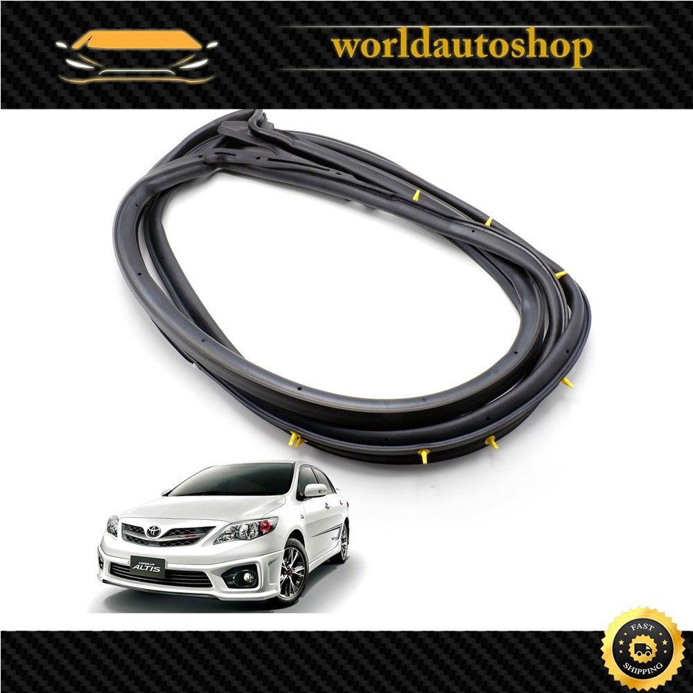 ยางขอบประตู หน้า-ซ้าย สี Black Corolla Altis zze141 Toyota 4 ประตู ปี2008 - 2013