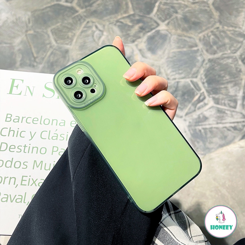 เคสโทรศัพท์มือถือ Tpu นิ่มกรอบคู่สีพื้นสําหรับ IPhone 11 Case 7Plus 8Plus XR 13 12 Pro Max #8