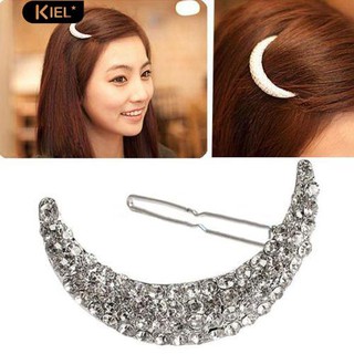 ※Shiny Rhinestone Moon Hair Clip คลิปหนีบกระดาษบางคลิปหนีบผมหนีบ Headwear