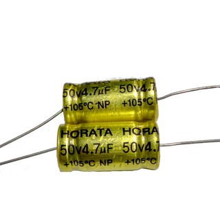 ซี เสียงแหลม 4.7uf 50V HORATA Bipolar Capacitor  C เสียงแหลม คอนเดนเซอร์  จำนวน 1 ตัว