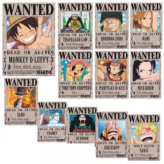 สติกเกอร์โปสเตอร์ฟิกเกอร์โมเดล One Piece Luffy