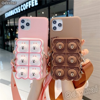 เคสโทรศัพท์ซิลิโคน TPU แบบนิ่ม ลายหมี กระต่าย สําหรับ Samsung Galaxy A04 A04s A04E A14 A24 A34 A54 A13 A23 A33 A03 A03s M04 F04