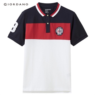 GIORDANO เสื้อโปโลผู้ชาย แขนสั้น - Mens UNION JACK Polo 01010322