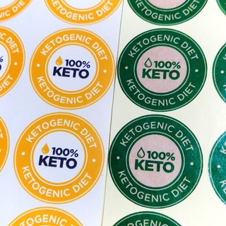 มีหลายสี KERRY สติกเกอร์ คีโตเจนิก ไดเอต Ketogenic Diet KETO Sticker Craft สติ๊กเกอร์ คีโต อาหารคลีน Low carb Clean food