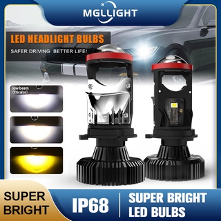 MGLLIGHT High Power 130W Y7 H4 Led Headlights Car H4 Mini Projector Lens 6000K 12V High Low Beam Auto Led Lights Led H4 Projector