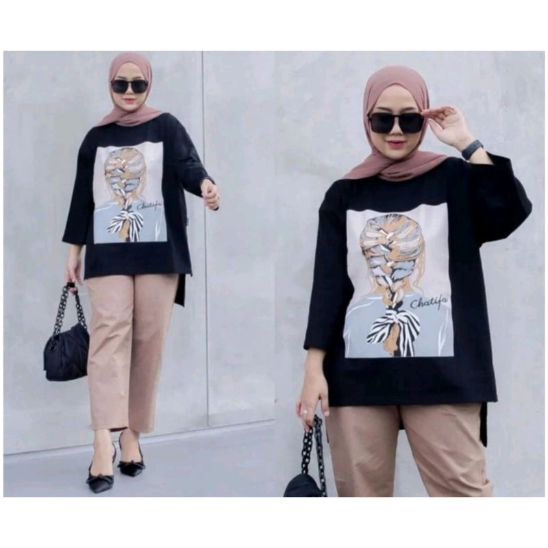 SIKU LOOSE TOP OVER SIZE 7/8 LENGTH BACK T-SHIRT