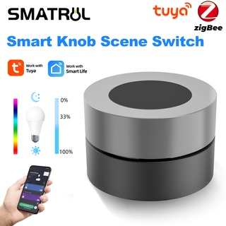 Smatrul Tuya ZigBee สวิตช์ลูกบิดหรี่ไฟอัจฉริยะ ไร้สาย ใช้แบตเตอรี่ สําหรับบ้าน