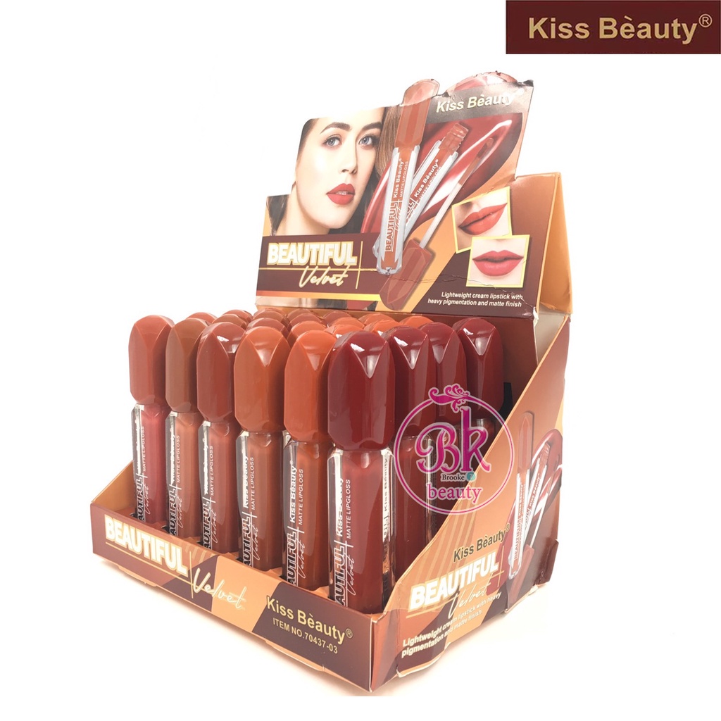 70437-03 Kiss Beauty ลิปสติก ลิปกลอส เนื้อครีมบางเบา พร้อมเม็ดสีเข้มข้นและผิวเคลือบด้าน แมท ลิป กลอส - รูปที่ 4