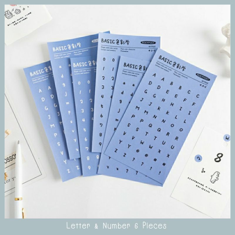 Letter & Number ชุด 6 แผ่น