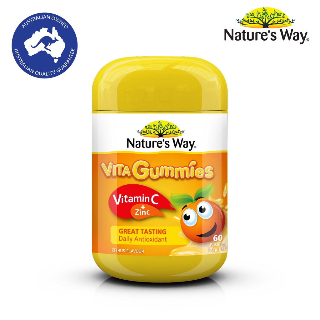 Nature's Way Kids Vita Gummies Zinc + C เนเจอร์สเวย์ คิดส์ ไวต้า กัมมี่ ซิงค์+ซี (60 เม็ด)