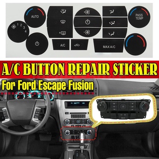 ความงาม❤ สติกเกอร์ปุ่มควบคุมสภาพอากาศ สําหรับ Ford Escape Fusion Mercury Milan Heater AC