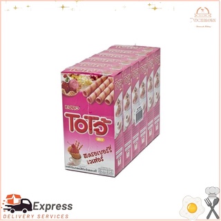 โอโจ้ ขนมสอดไส้ รสสตรอเบอร์รี่ ขนาด 17 กรัม แพ็ค x 6 กล่องOjo Strawberry Flavored Snacks Size 17 g. pack x 6 boxes