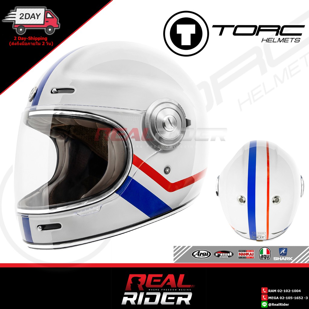 TORC T1 HELMET (หมวกเรโทร TORC รุ่น T1) SET 2