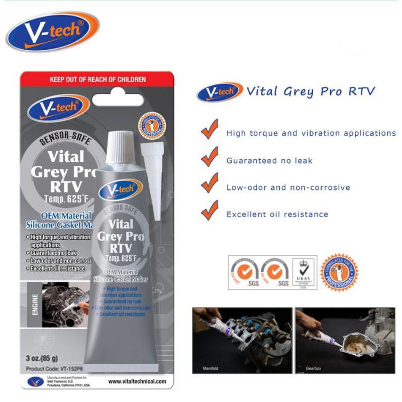 V-tech VT-152p85 vital grey pro RTV (85gm)
