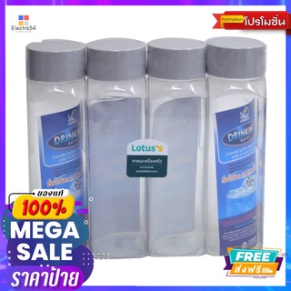 โลตัส ขวดน้ำเหลี่ยมปิดสนิท1.4 ลิตร แพ็ค4LOTUSS PET BOTTLE 1.4L PACK 4