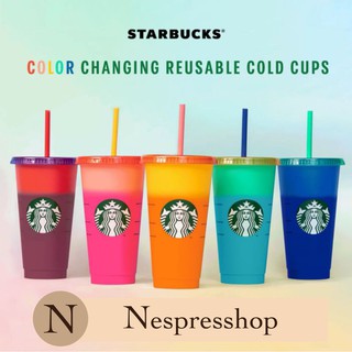 Starbucks Color Changing Reusable Cold Cup (New Collection) แก้วใส่เครื่องดื่มเย็น​ สตาร์บัค​ ขนาด​ 24 ออนซ์ (Venti)