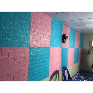ถูกสุด พร้อมส่งในไทย❗️แผ่นใหญ่ 70*77cm มีกาวในตัว สติ๊กเกอร์ติดผนัง 3D ตกแต่งห้อง Wallpaper 3D วอลเปเปอร์