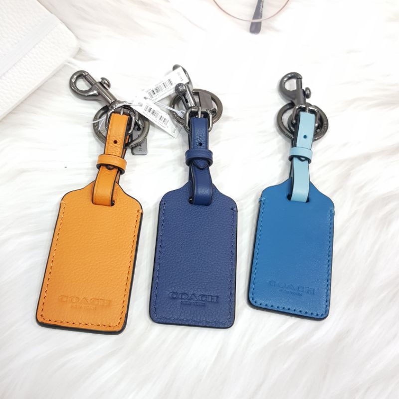★ พร้อมส่ง ★ ของแท้100%  พวงกุญแจ COACH LUGGAGE TAG IN SIGNATURE CANVAS