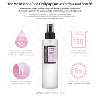 💟พรี💟 #cosrx AHA/BHA Clarifying Treatment Toner COSRX