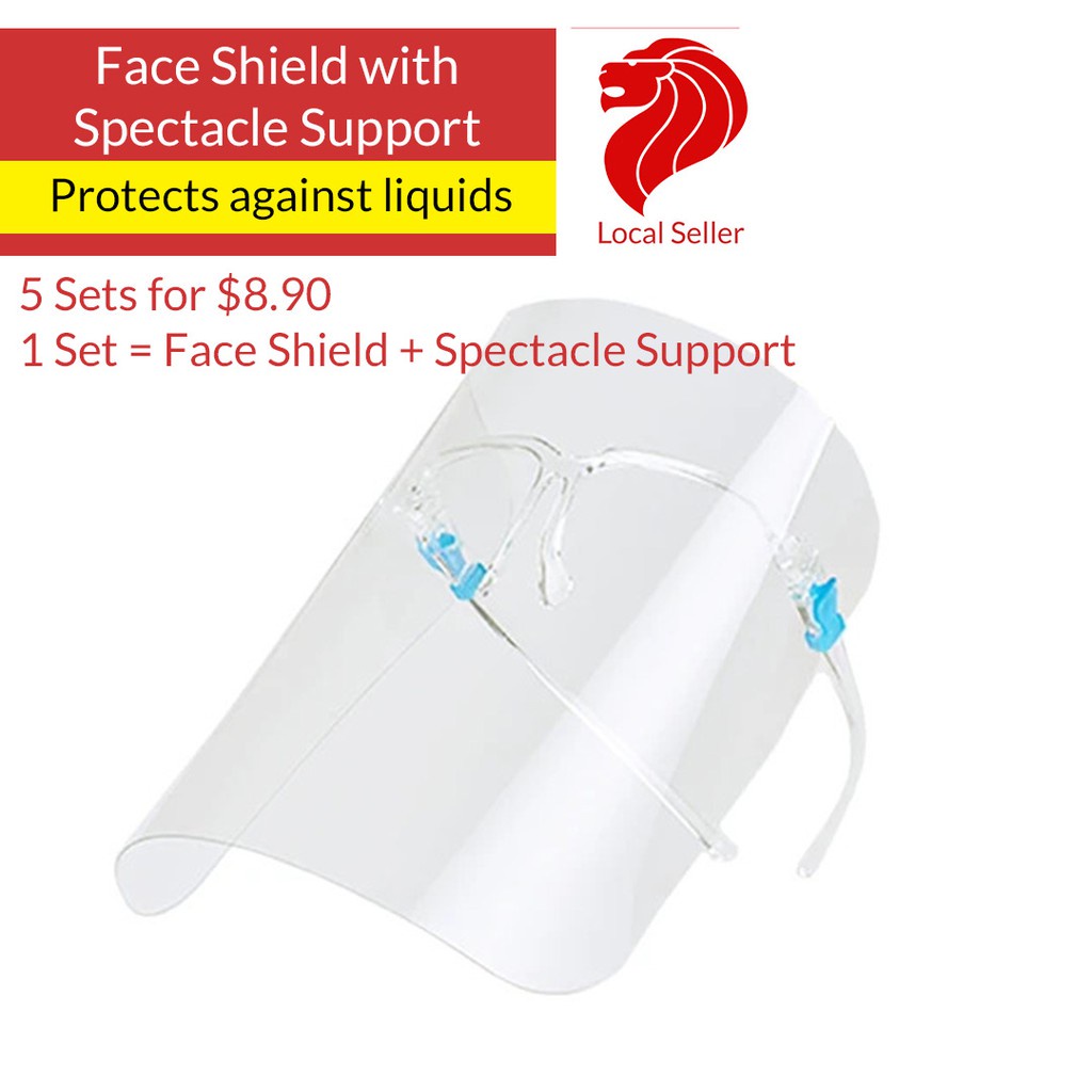 Trendy Waterproof Face Shield with Spectacle/Glass Support and Anti-fog Dental Face Shield