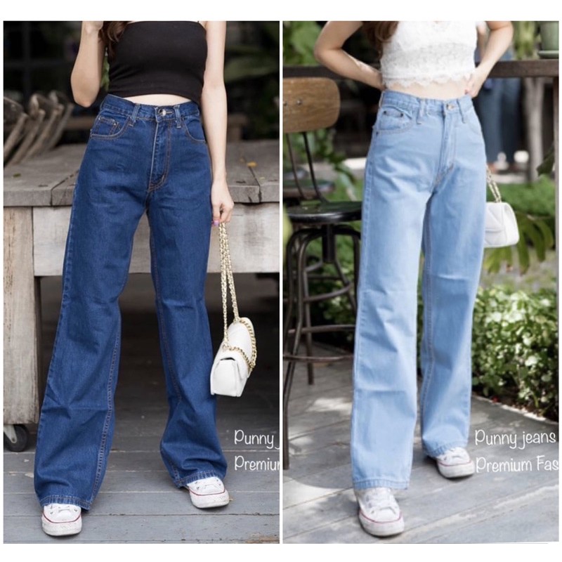 size S-40 กางเกงยีนส์ขากระบอก punny ทรงสวย