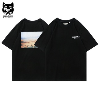 เสื้อแฟชั่นผญ sexy - มงคล / กลัวพระเจ้า FOG PK2105 FOG ESSENTIALS เสื้อยืดแข็ง Tees Graphi สําหรับผ