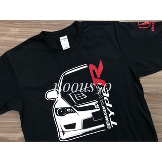 เสื้อยืดสีขาวBoutique Selection ผ้าฝ้ายแท้ gildan streetwear Honda Civic Mugen Party เสื้อผ้า Fd2R Car Racing Ultra Supe