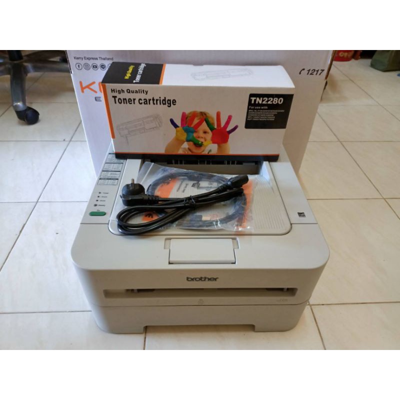 ปริ้นเตอร์มือสองBrother HL-2130 Monochrome Laser Printer(มือสอง)พร้อมใช้(มีตลับหมึก+สายไฟ+สายUSB)