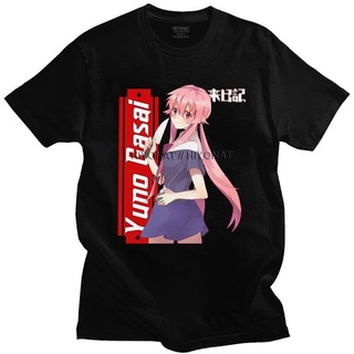 พร้อมส่ง เสื้อยืดแขนสั้น ผ้าฝ้าย พิมพ์ลายกราฟฟิค Sanguinari Side Yuno Gasai Mirai Nikki หลากสี แฟชั่นยอดนิยม สําหรับผู้ช