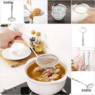 💕 Good quality Useful Kitchen Stainless Steel Wire Fine Mesh Oil Strainer Flour Colander Sifter Sieve