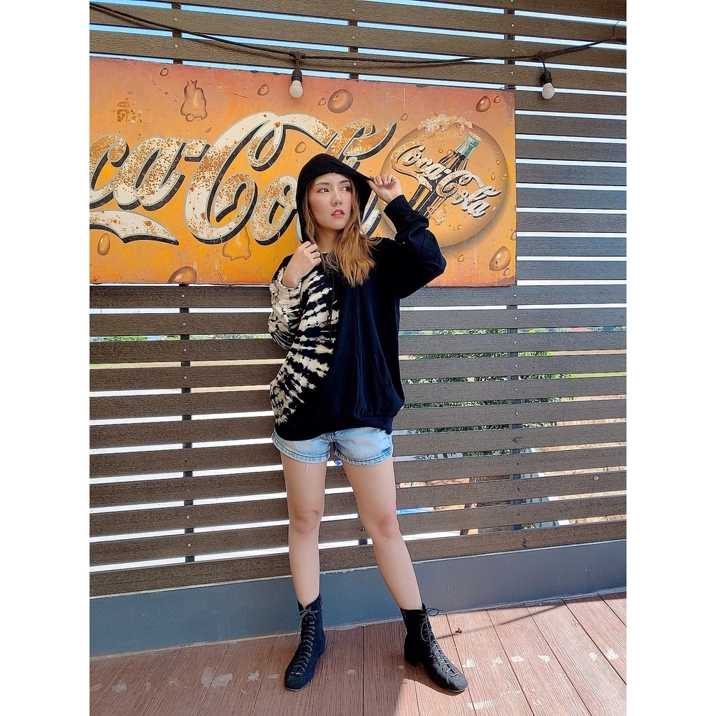 เสื้อฮูดกันหนาว มัดย้อมกัดลายโทนสีพาสเทล thumbnail 6