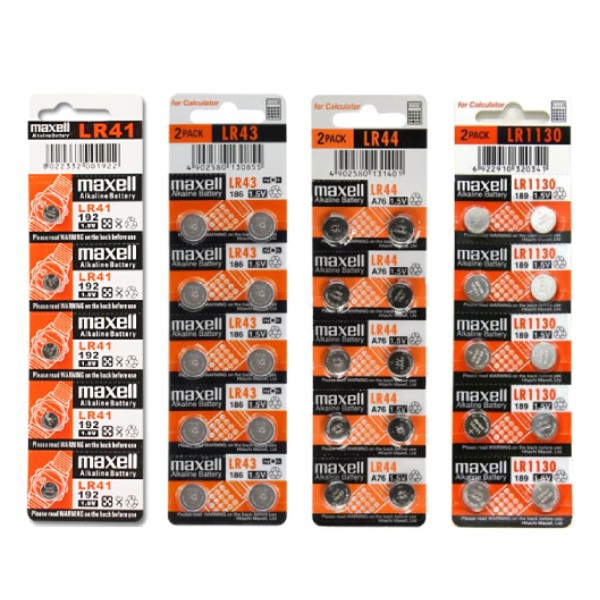 ถ่าน maxell LR41 LR43 LR44 LR1130 Alkaline 1.5V แท้100 จำหน่ายยกแผง มี ...