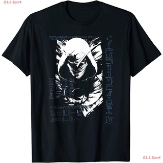 เสื้อยืดผ้าฝ้าย Marvel Moon Knight Grunge Glyph Poster T-Shirt เสื้อยืดพิมพ์ลาย เสื้อยืดแฟชั่นผู้ชาย เสื้อยืดผู้หญิง เเฟ