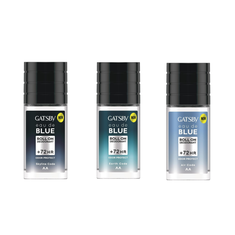 GATSBY EAU DE BLUE ROLL ON SKYLINE 50ML (เลือกกลิ่นได้)