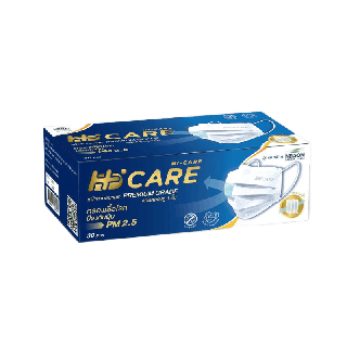 Hi-Care Premium Grade หน้ากากอนามัยหนาพิเศษ (รองรับ PM2.5 กรองเชื้อโรค) แผ่นกรอง 3 ชั้น ชนิดคล้องหู / 30 ชิ้น