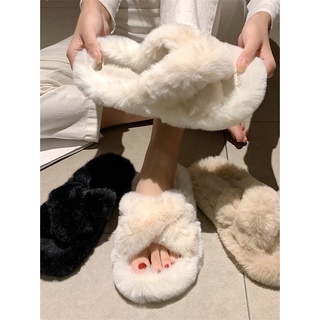 รองเท้าใส่เดินในบ้าน รองเท้าสลิปเปอร์ slippers ผ้าขนนุ่มใส่สบาย ลายตุ๊กตา น่ารักมาก